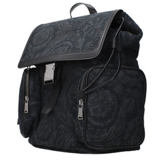 Versace Black Fabric Backpack