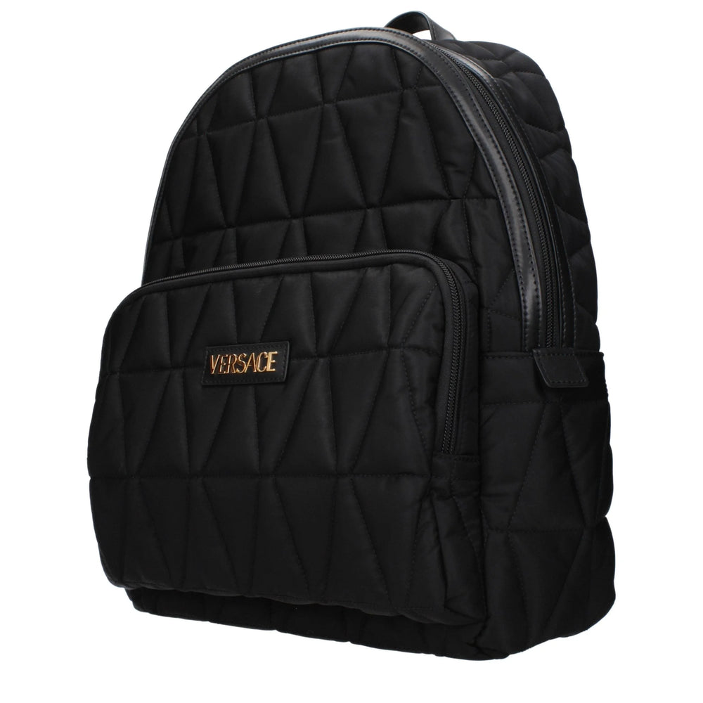 Versace Black Fabric Backpack