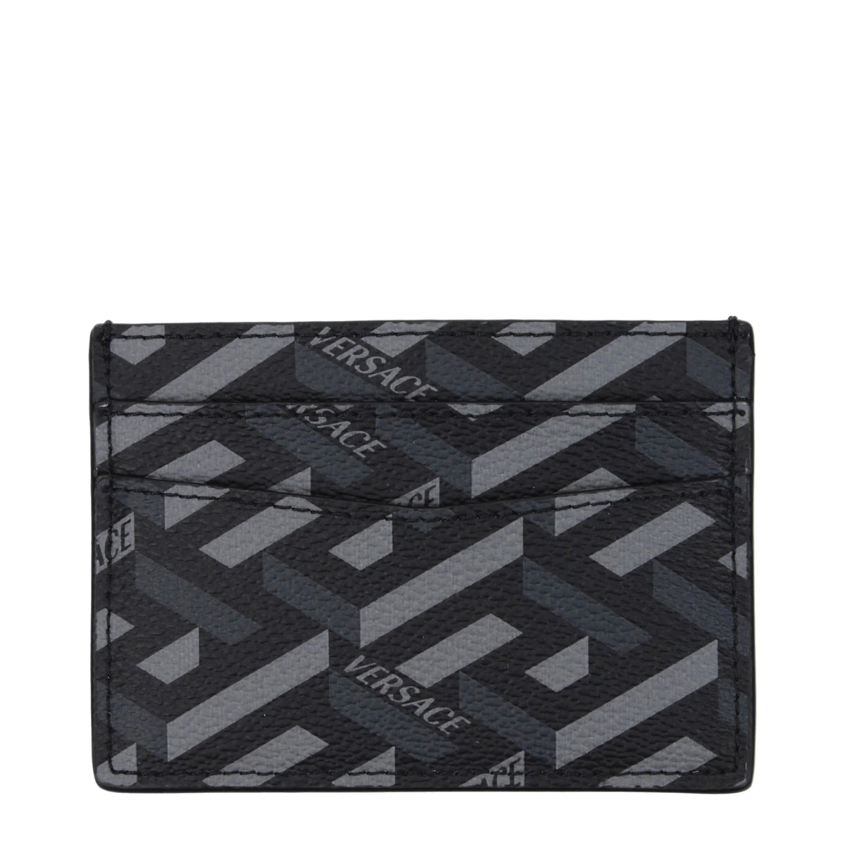 Versace Black Fabric Cardholder