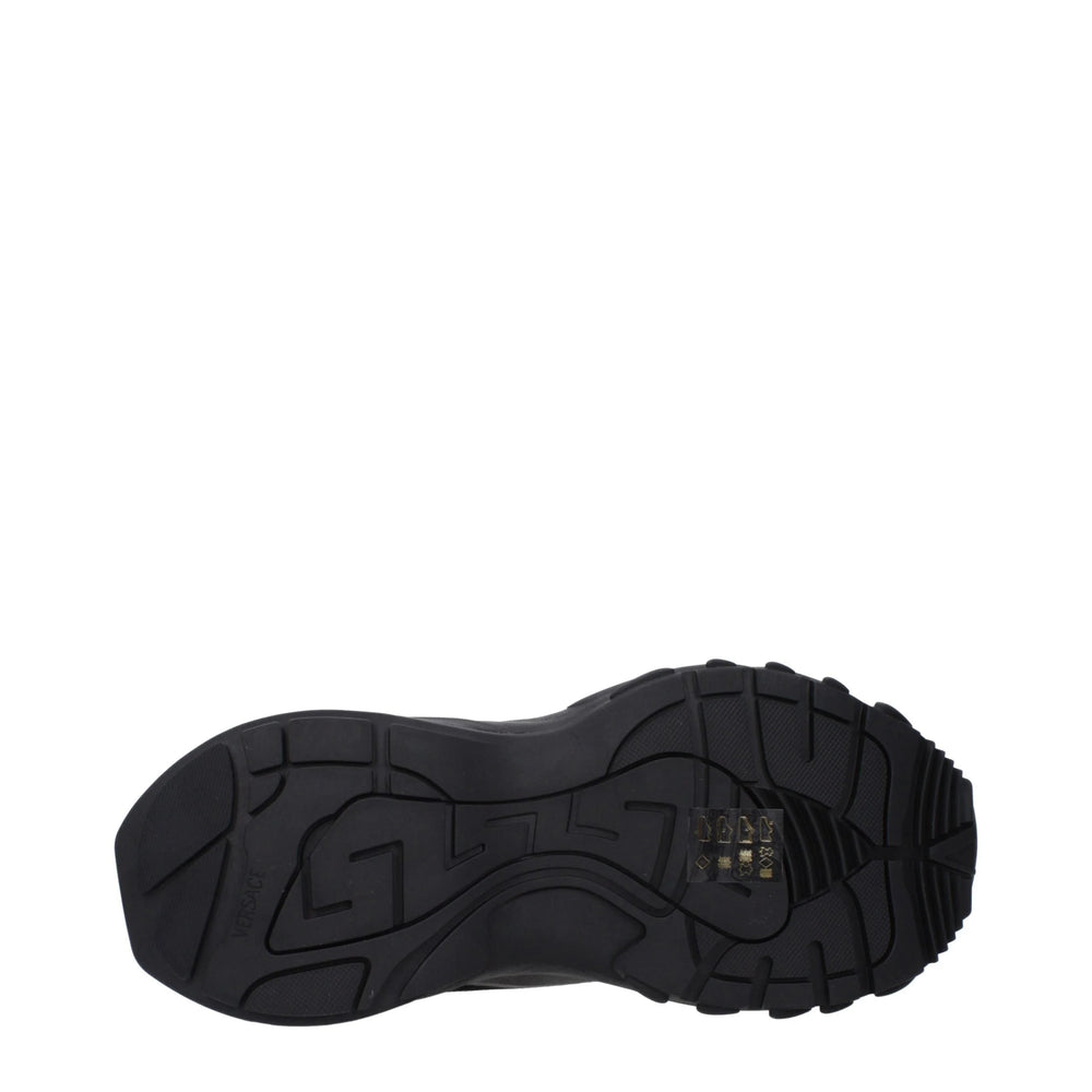 Versace Black Fabric Chunky Sneakers