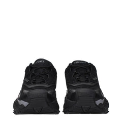 Versace Black Fabric Chunky Sneakers