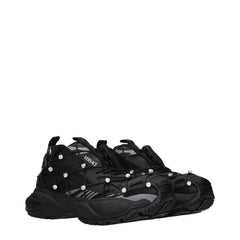 Versace Black Fabric Chunky Sneakers