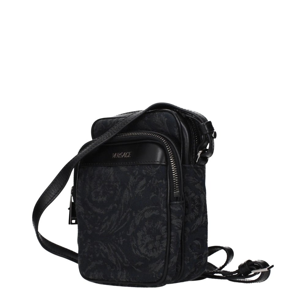 Versace Black Fabric Crossbody Bag