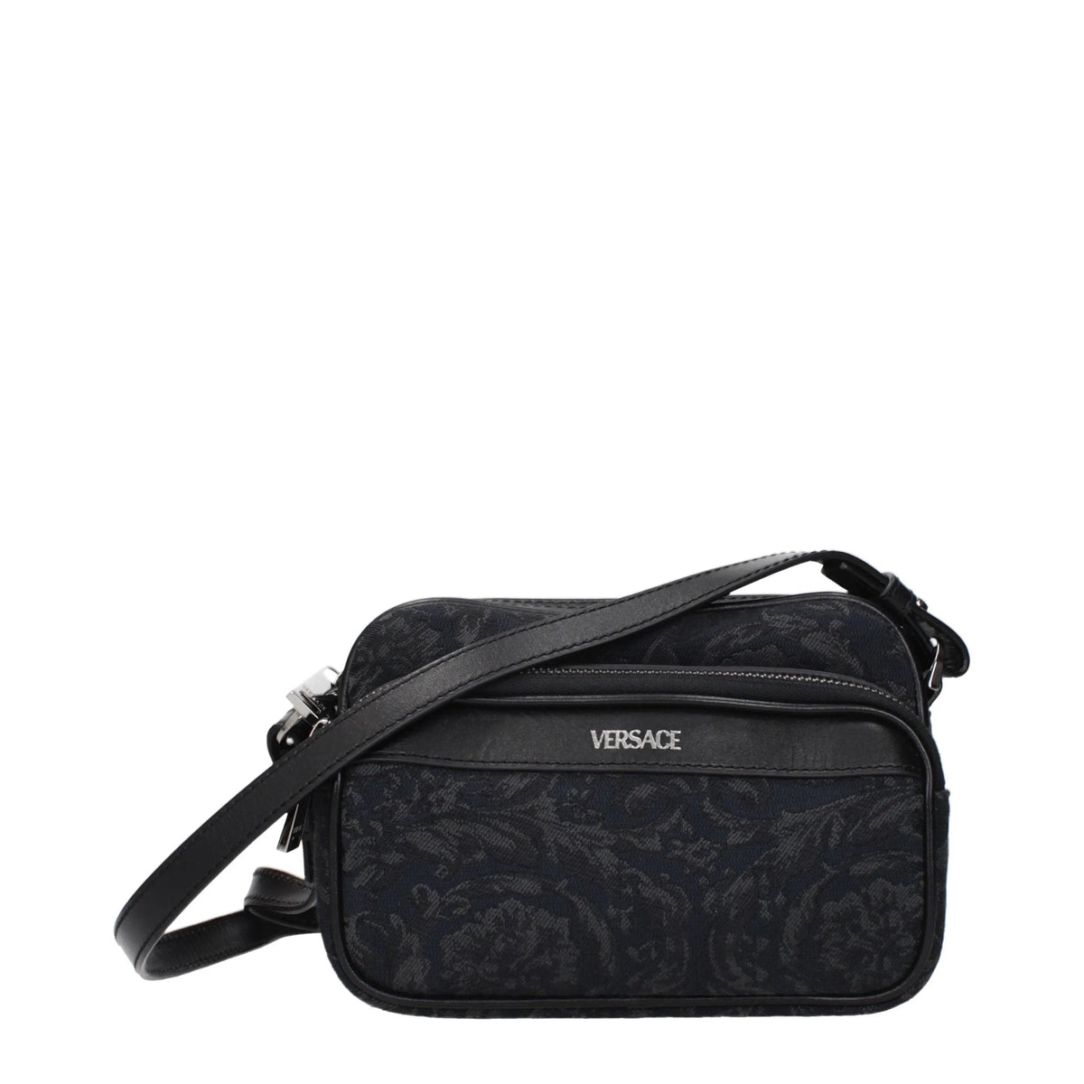 Versace Black Fabric Crossbody Bag