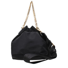 Versace Black Fabric Handbag