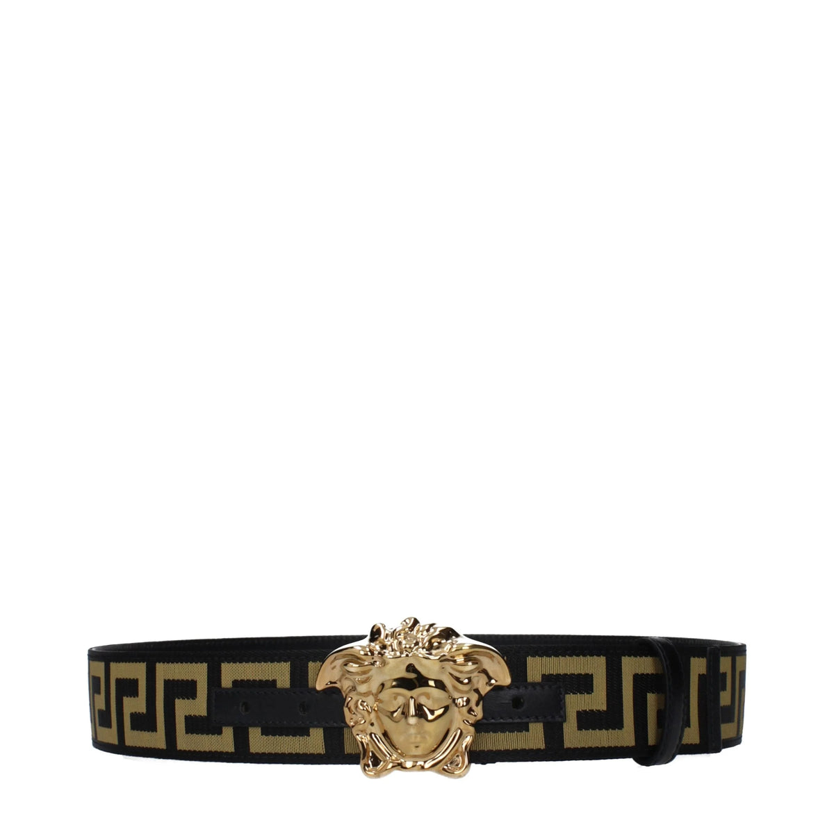 Versace Black Fabric Regular Belt