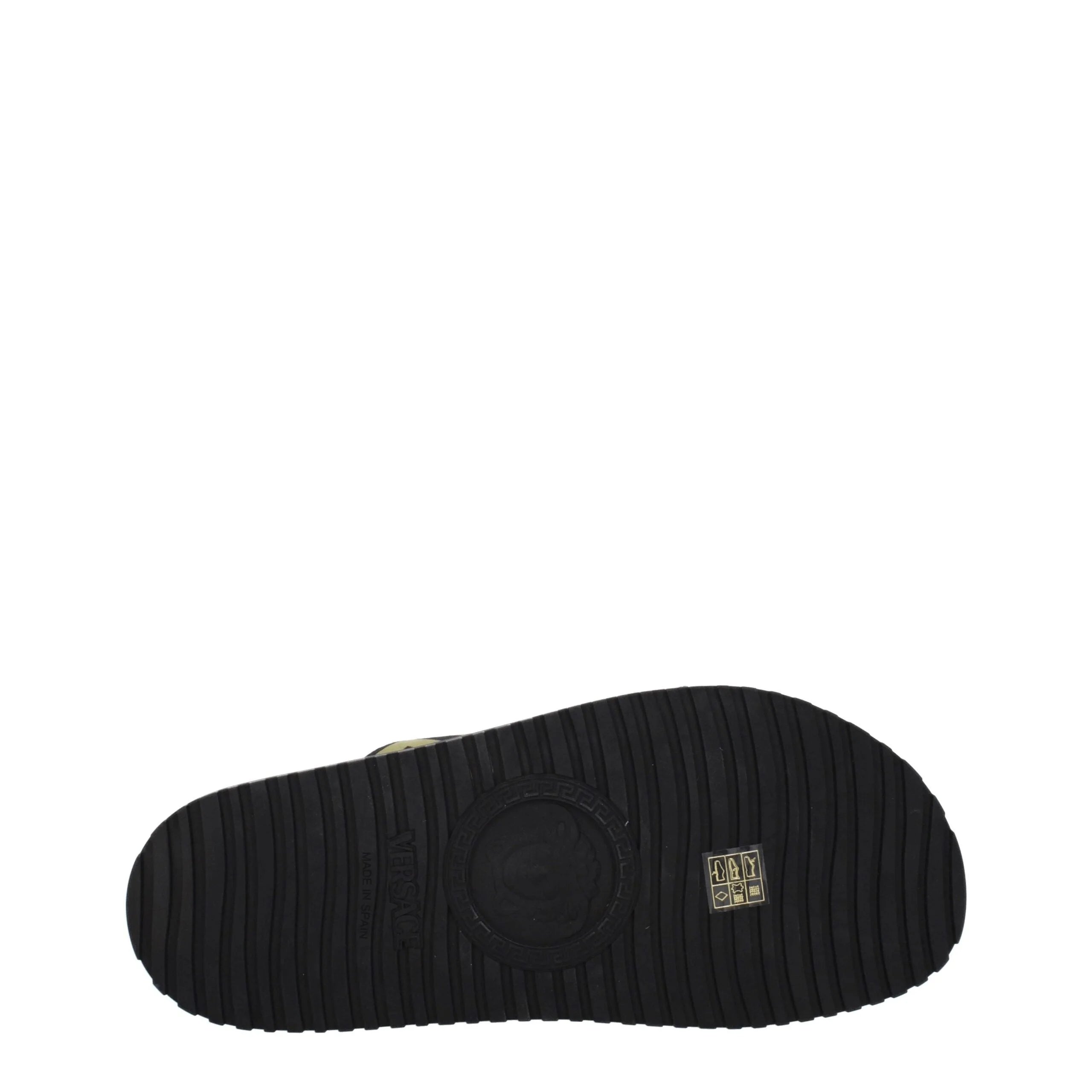 Versace Black Fabric Slippers Sandals - Sandals