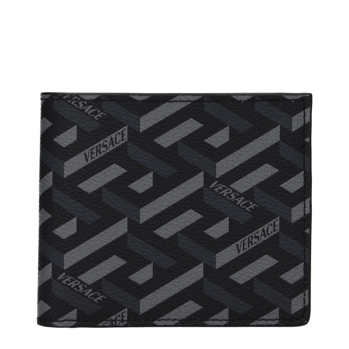 Versace Black Fabric Wallet