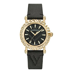 Versace Black Fur Dress Watch