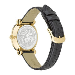 Versace Black Fur Dress Watch