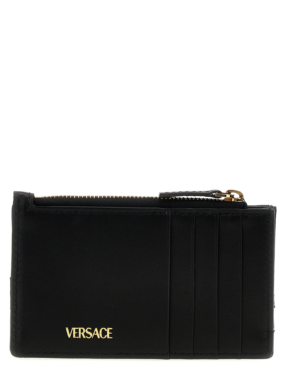מחזיק כרטיסים Versace שחור מעור טלה