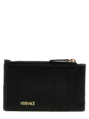 מחזיק כרטיסים Versace שחור מעור טלה