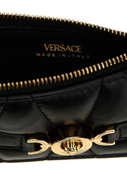 מחזיק כרטיסים Versace שחור מעור טלה
