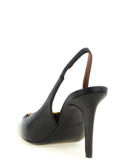 Versace Black Lamb Leather High Heel Pumps