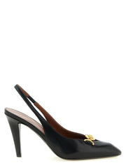 Versace Black Lamb Leather High Heel Pumps