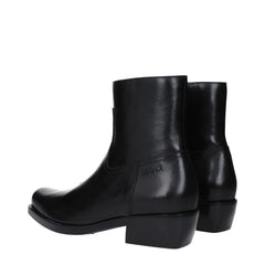 Versace Black Leather Ankle Boots - EU41/US8