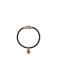 Versace Black Leather Bracelets - Bracelets