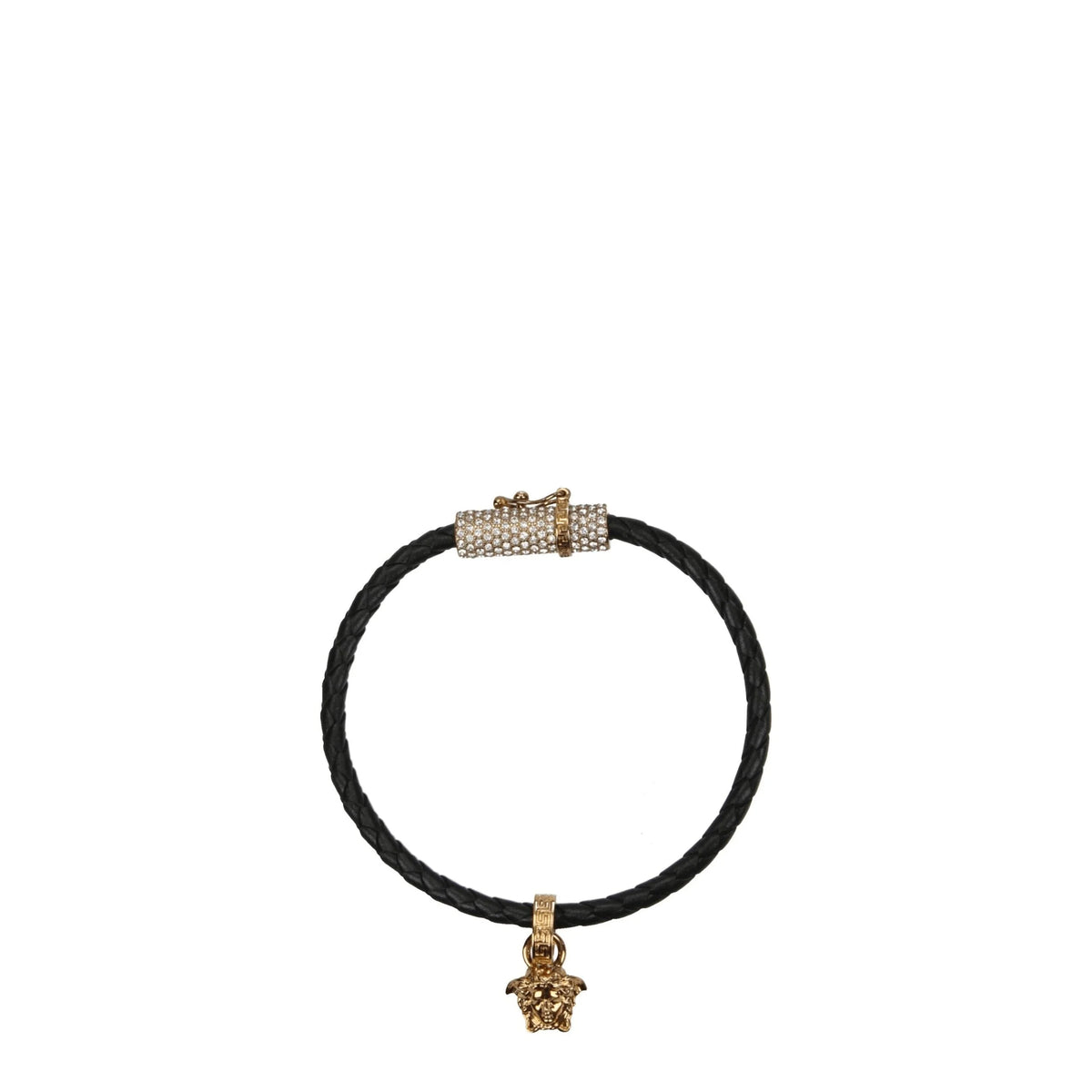Versace Black Leather Bracelets