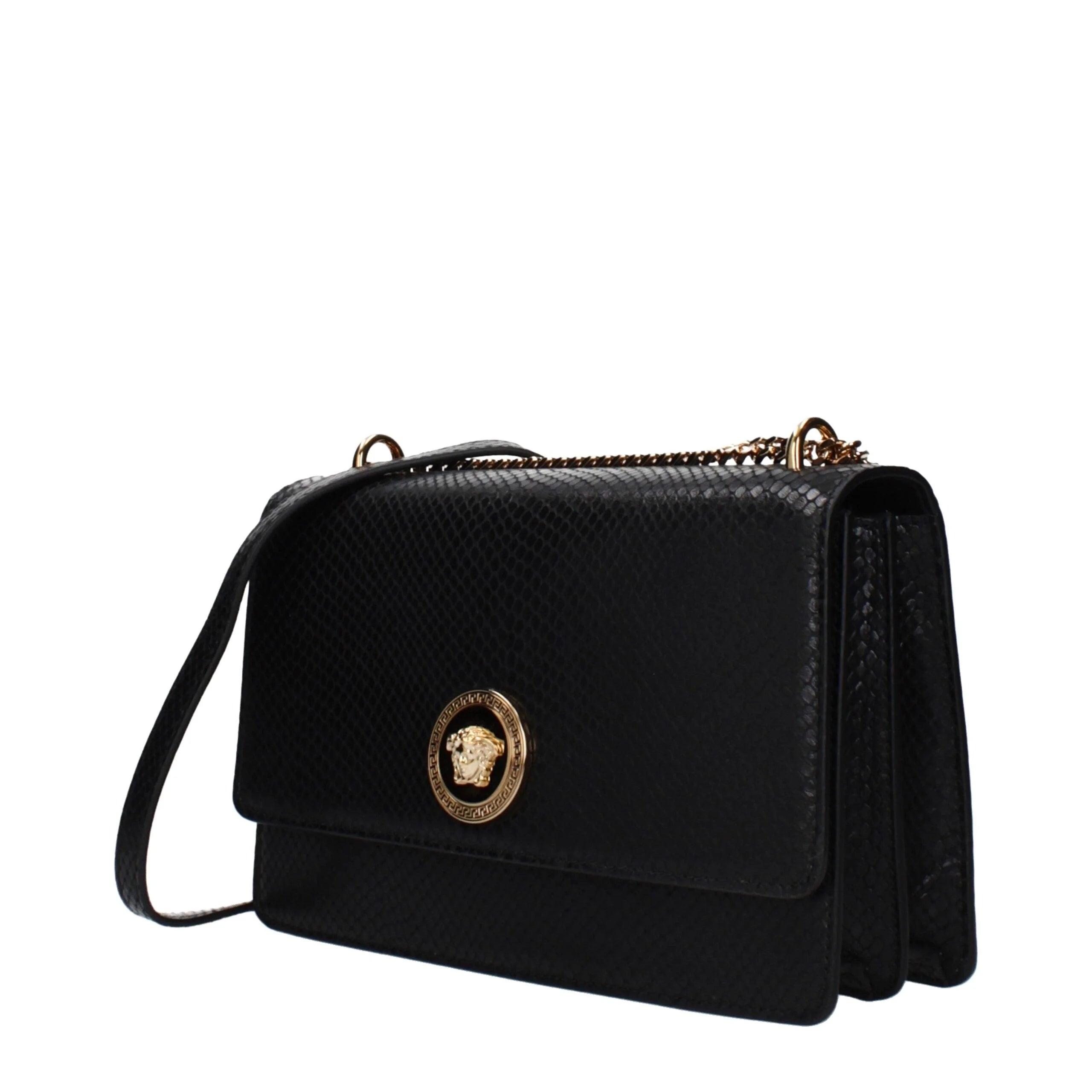 Versace Black Leather Crossbody Bag