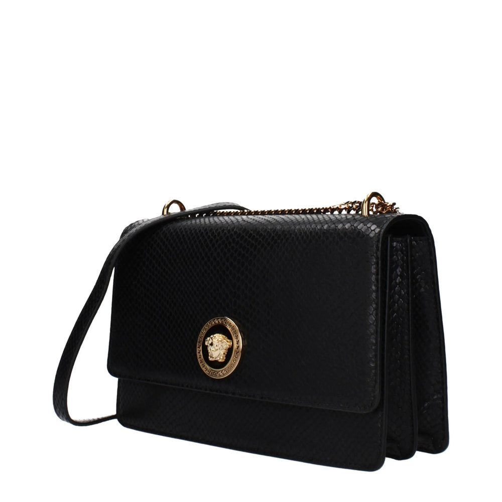 Versace Black Leather Crossbody Bag