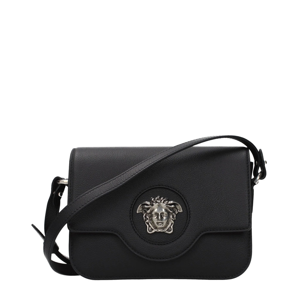 Versace Black Leather Crossbody Bag