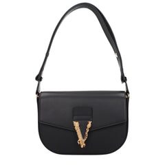 Versace Black Leather Crossbody Bag
