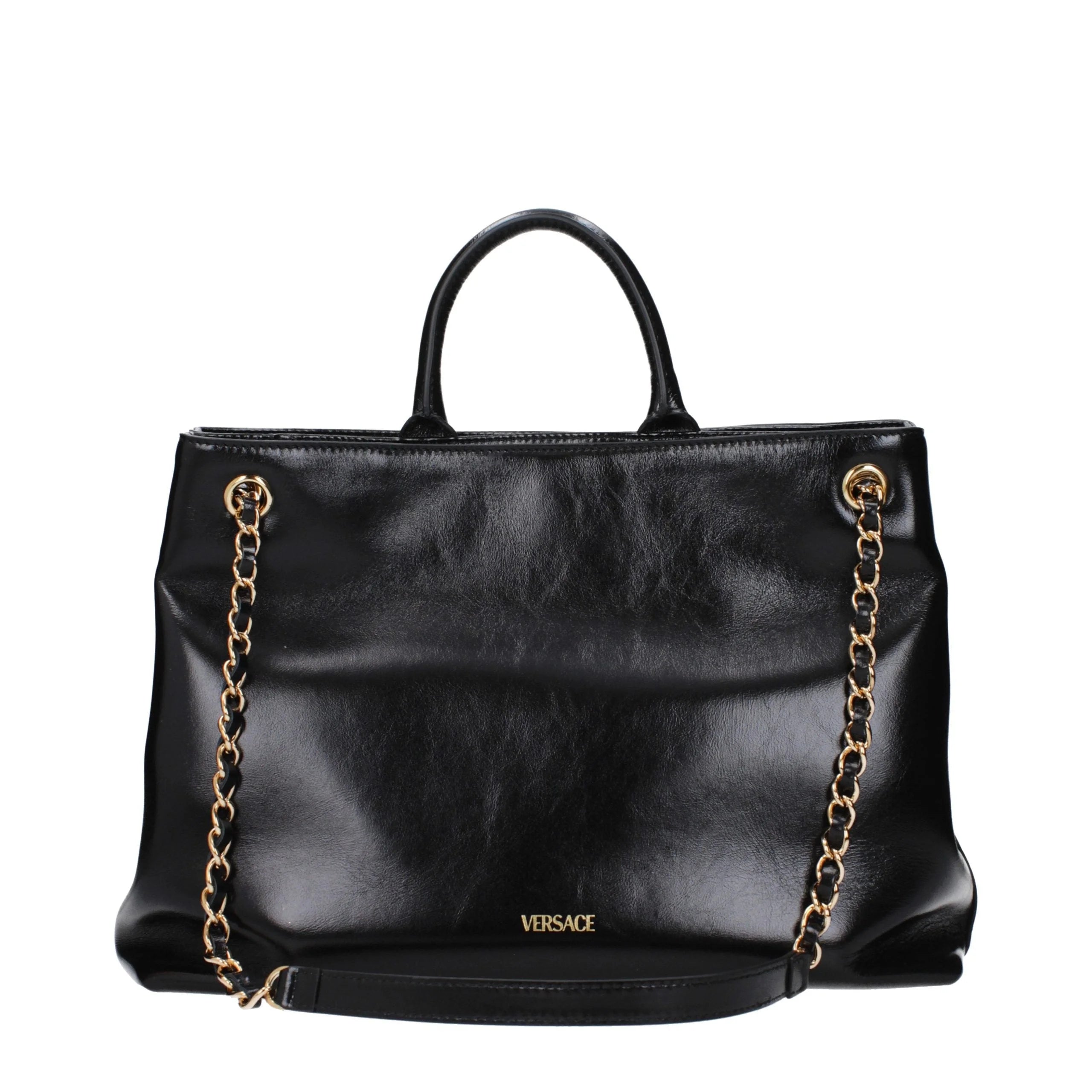 Versace Black Leather Handbag