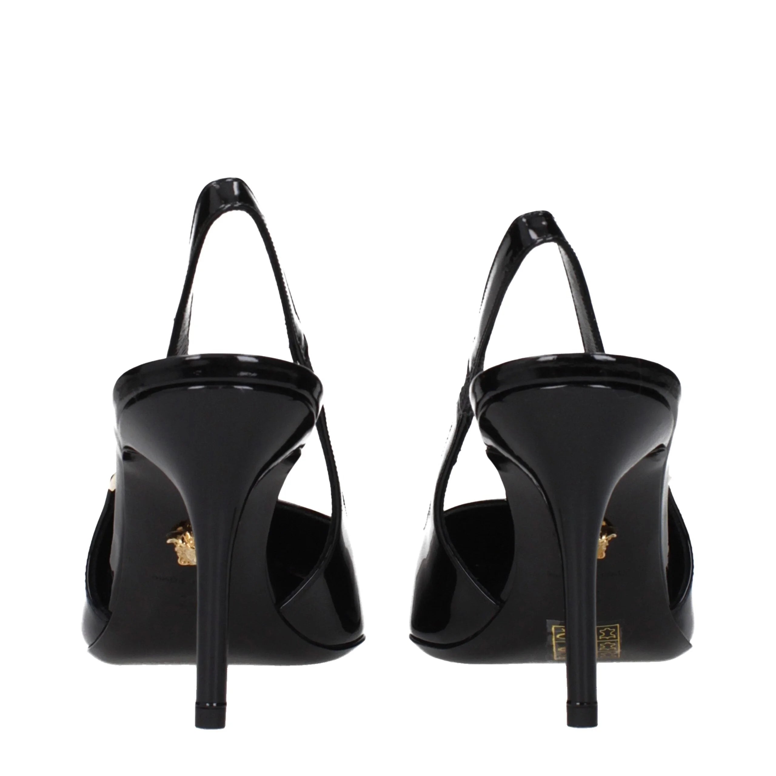 Versace Black Leather High Heel Pumps - EU39/US9