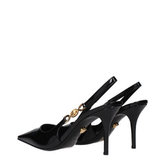 Versace Black Leather High Heel Pumps - EU39/US9
