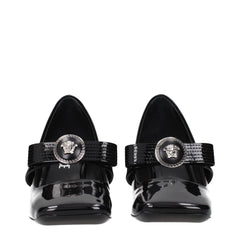 Versace Black Leather Mid Heel Pumps - EU36/US6