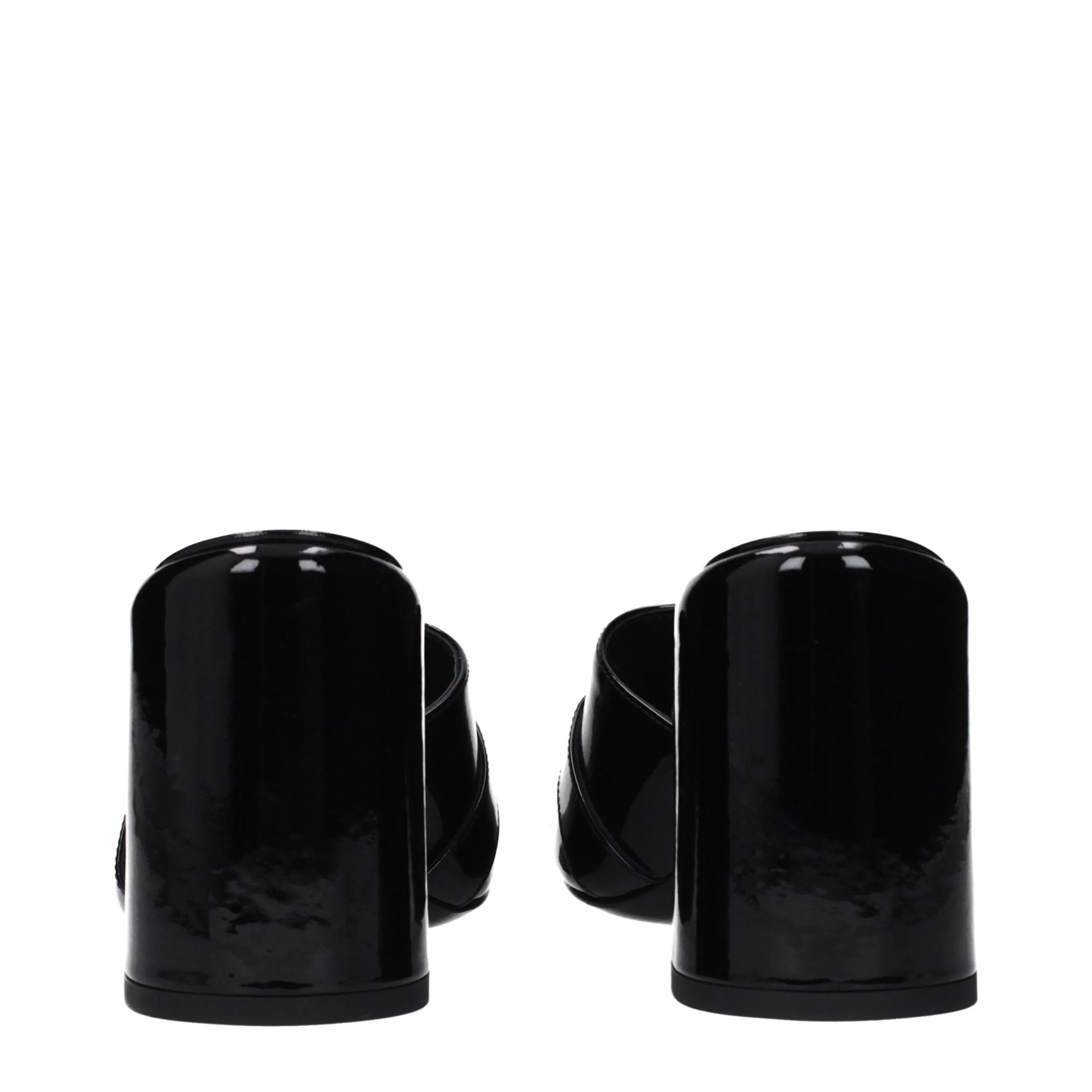 Versace Black Leather Platform Sandals