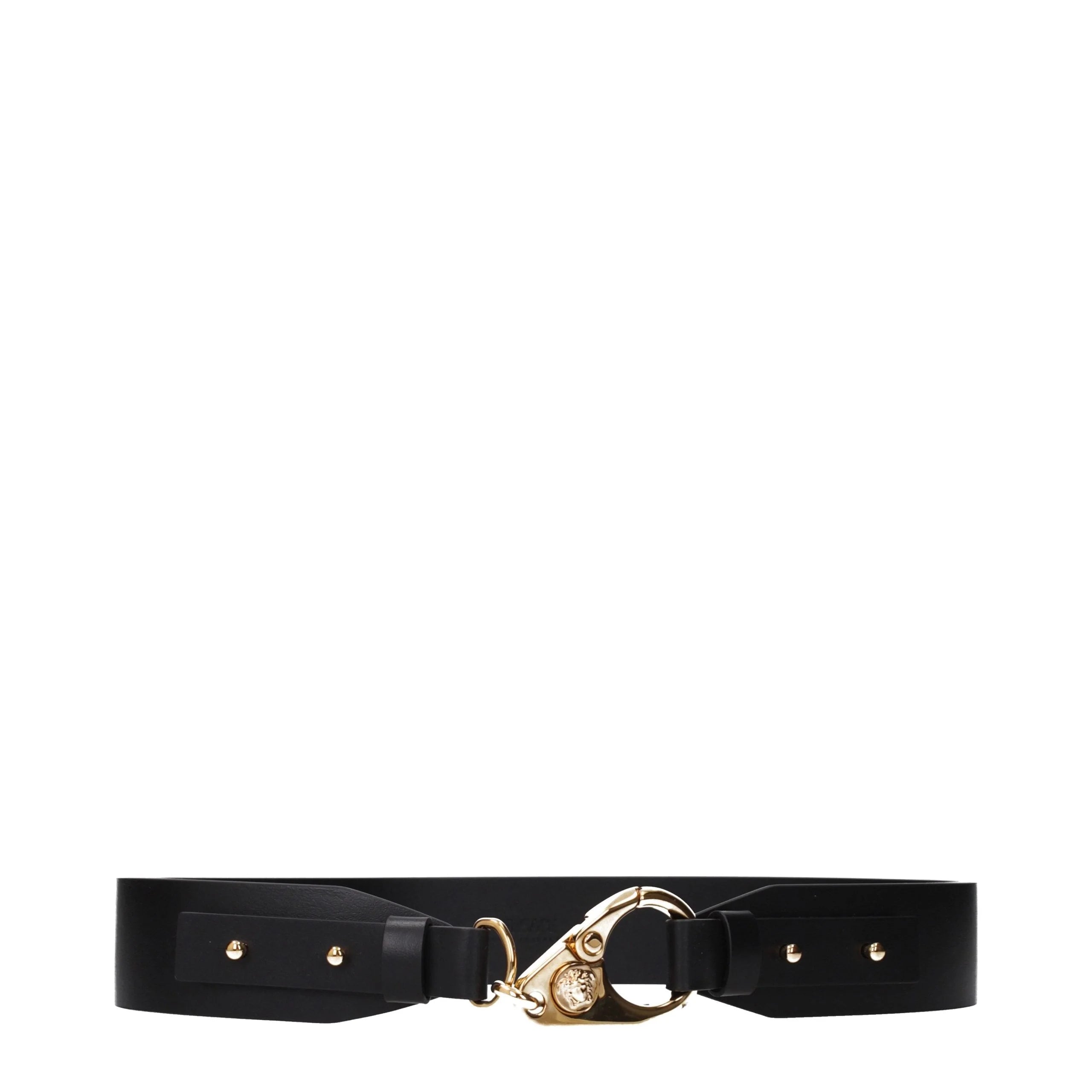 Versace Black Leather Regular Belt - 80 cm / 32 Inches