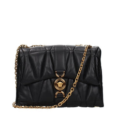 Versace Black Leather Shoulder Bag