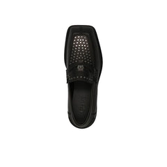 Versace Schwarze Lederslippers