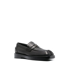 Versace Schwarze Lederslippers