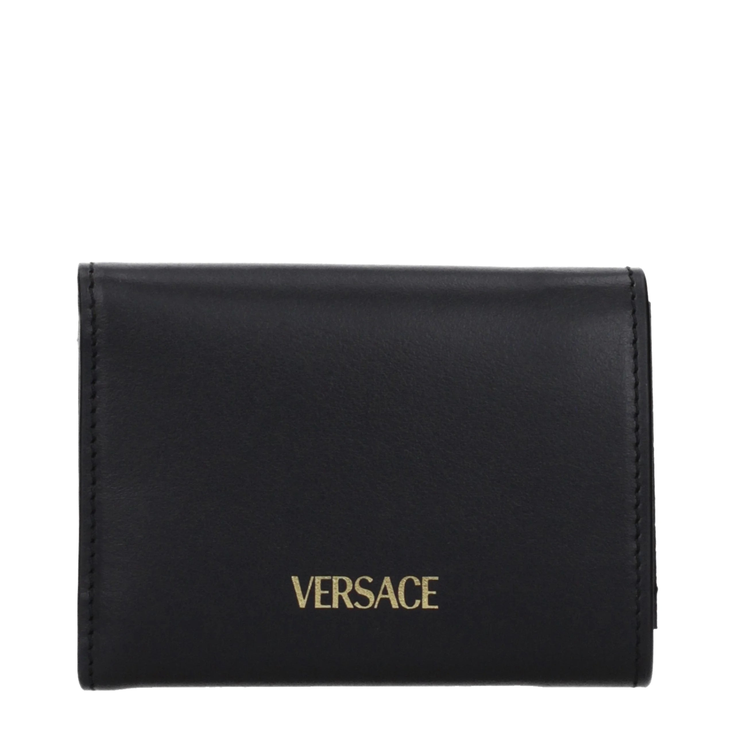 Versace Portofel negru din piele