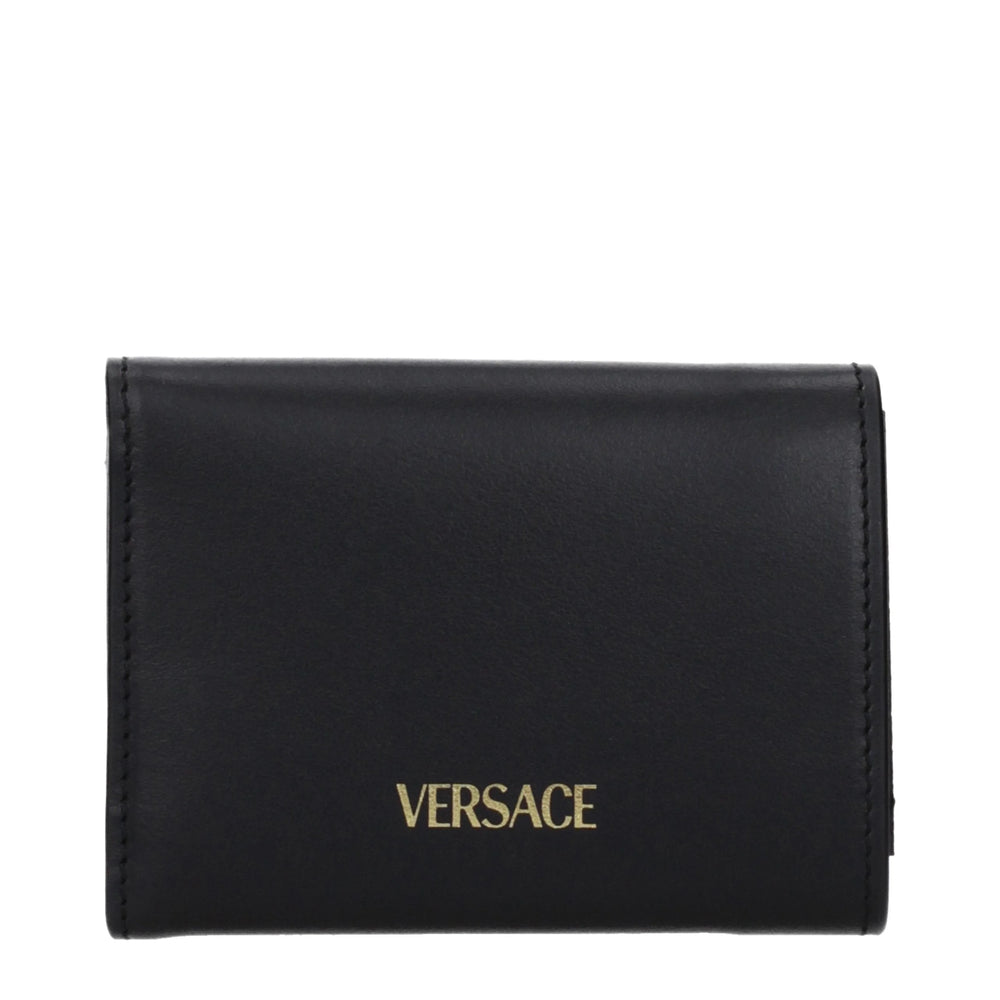 Versace Portofel negru din piele