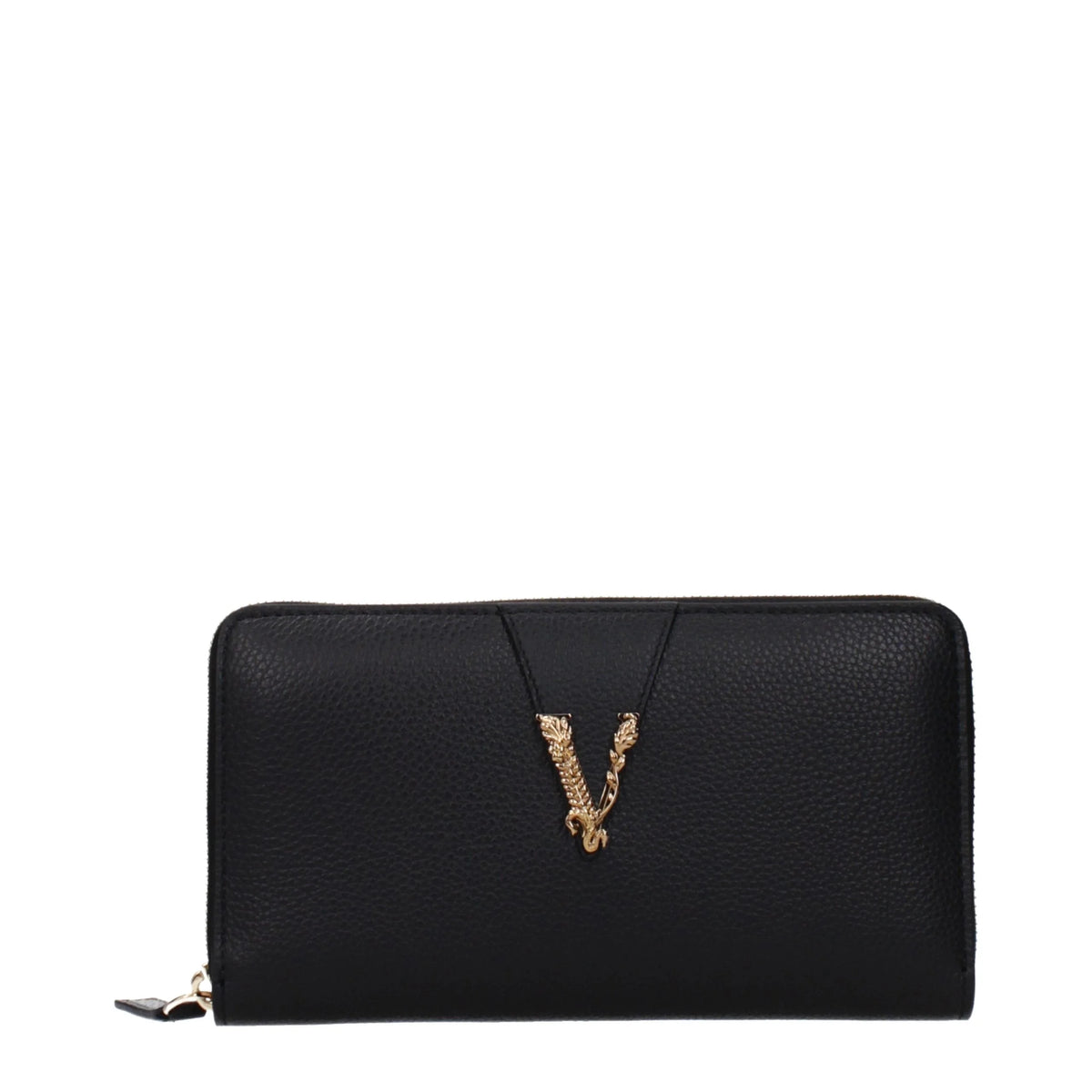 Versace Portofel negru din piele