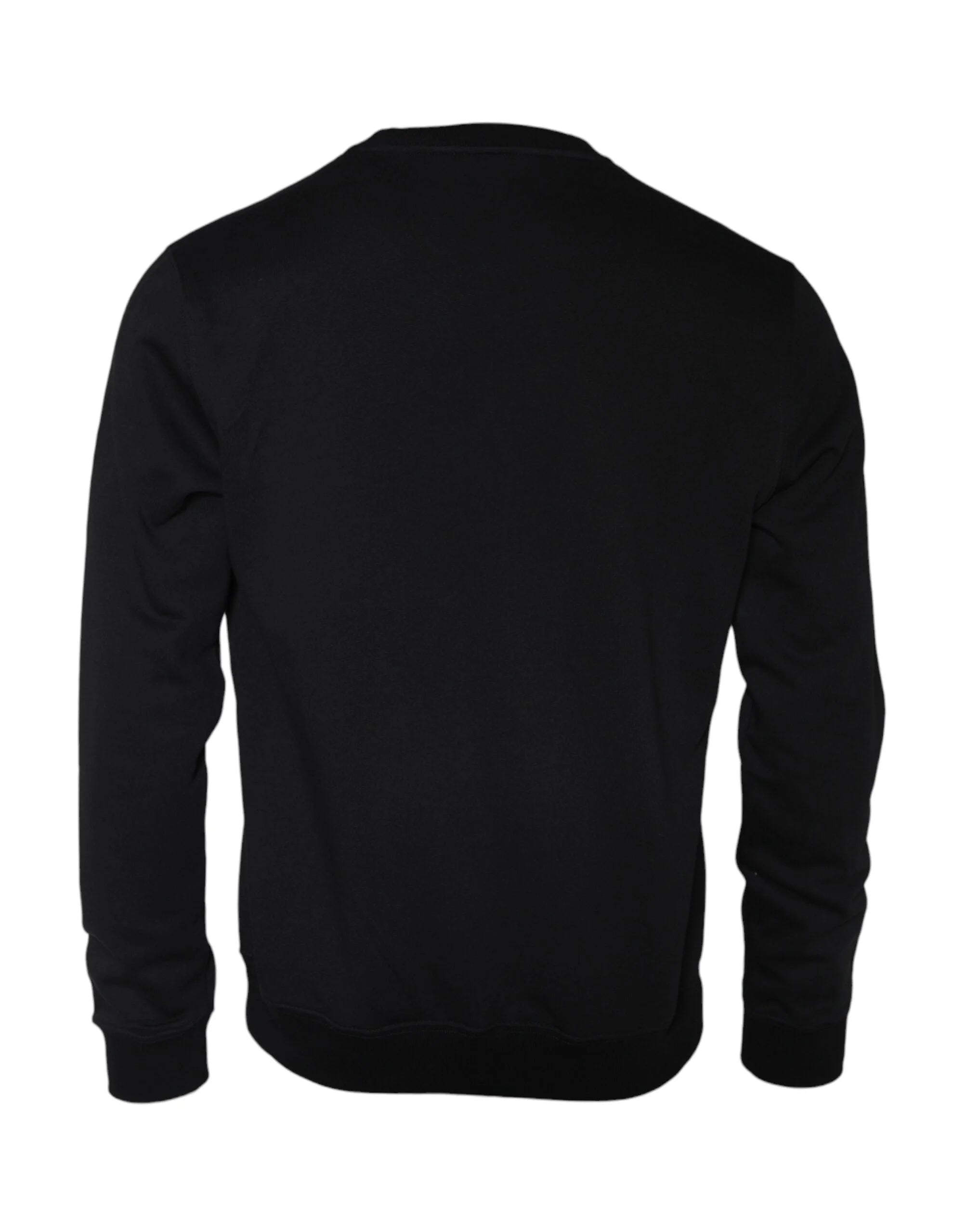 Versace Black Medusa Fleece Cotton Crew Neck Sweatshirt Sweater - Sweatshirts