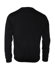 Versace Black Medusa Fleece Cotton Crew Neck Sweatshirt Sweater - Sweatshirts