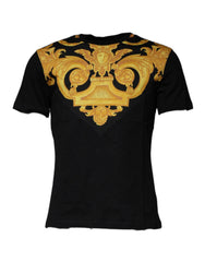 Versace Black Medusa Print Cotton Crew Neck T-shirt - IT50 | L - T-Shirts