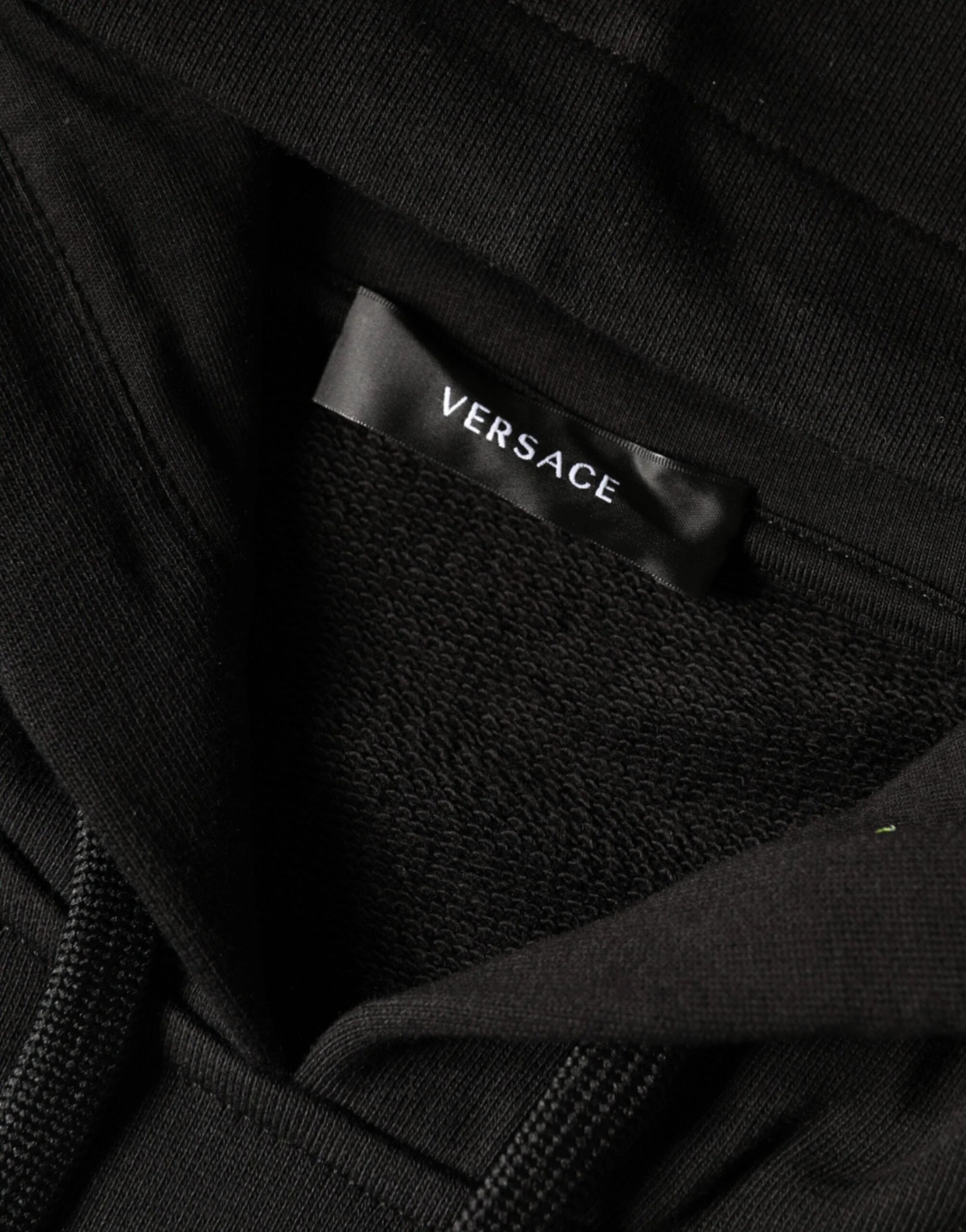 Versace Black Medusa Print Cotton HoodiePullover Sweatshirt Sweater - Hoodies