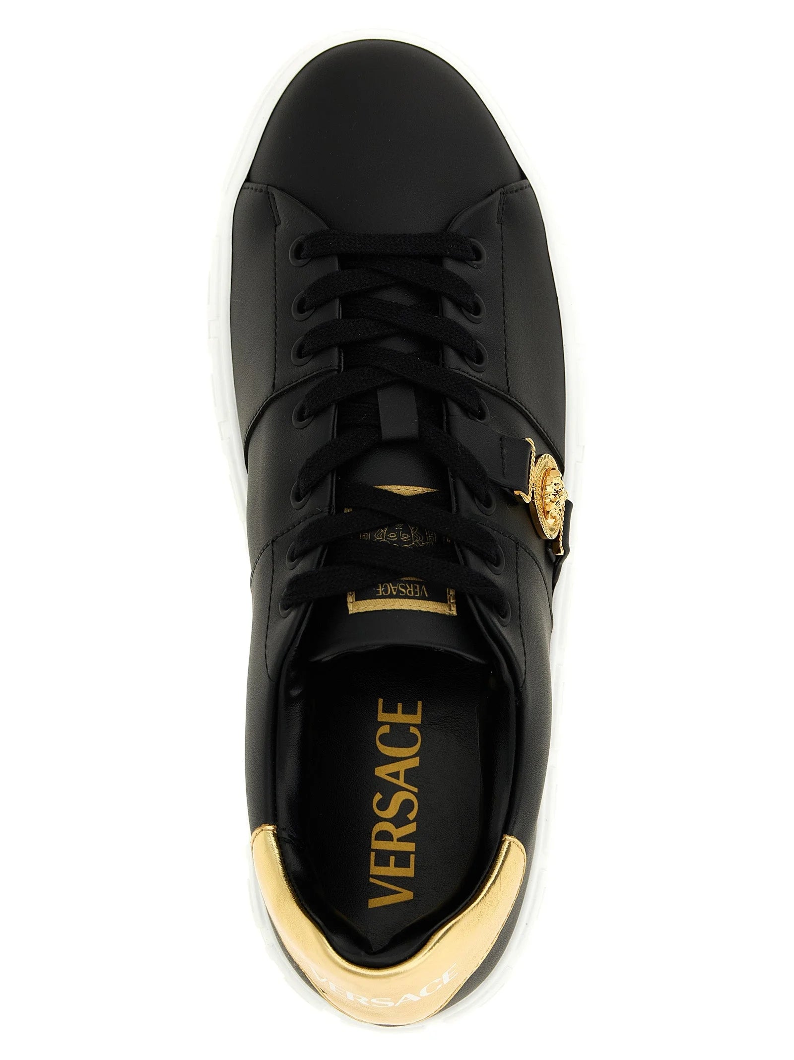 Versace Black Nylon Low Top Sneakers