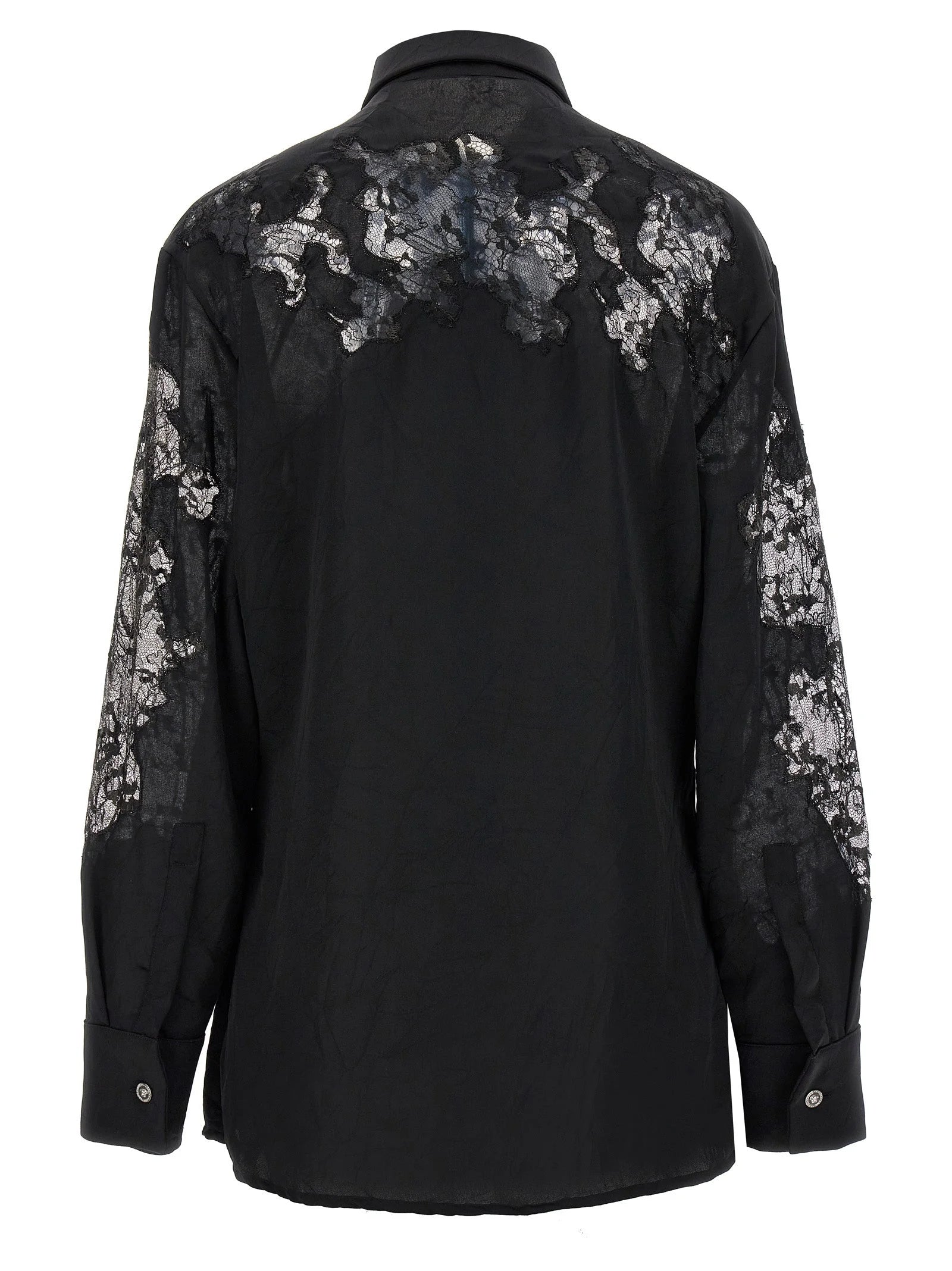 Versace Black Polyester Blouse - IT40