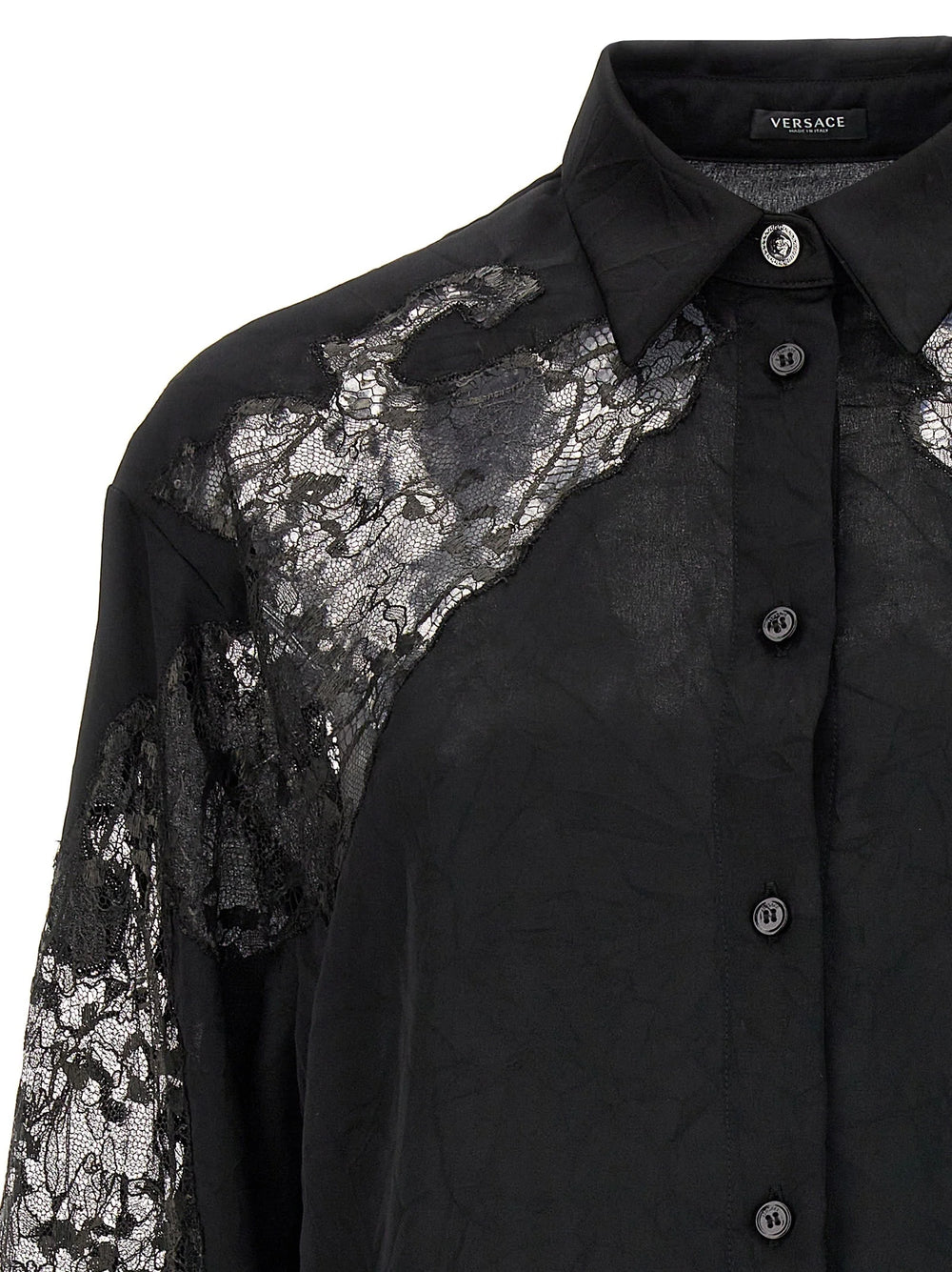 Versace Black Polyester Blouse - IT40