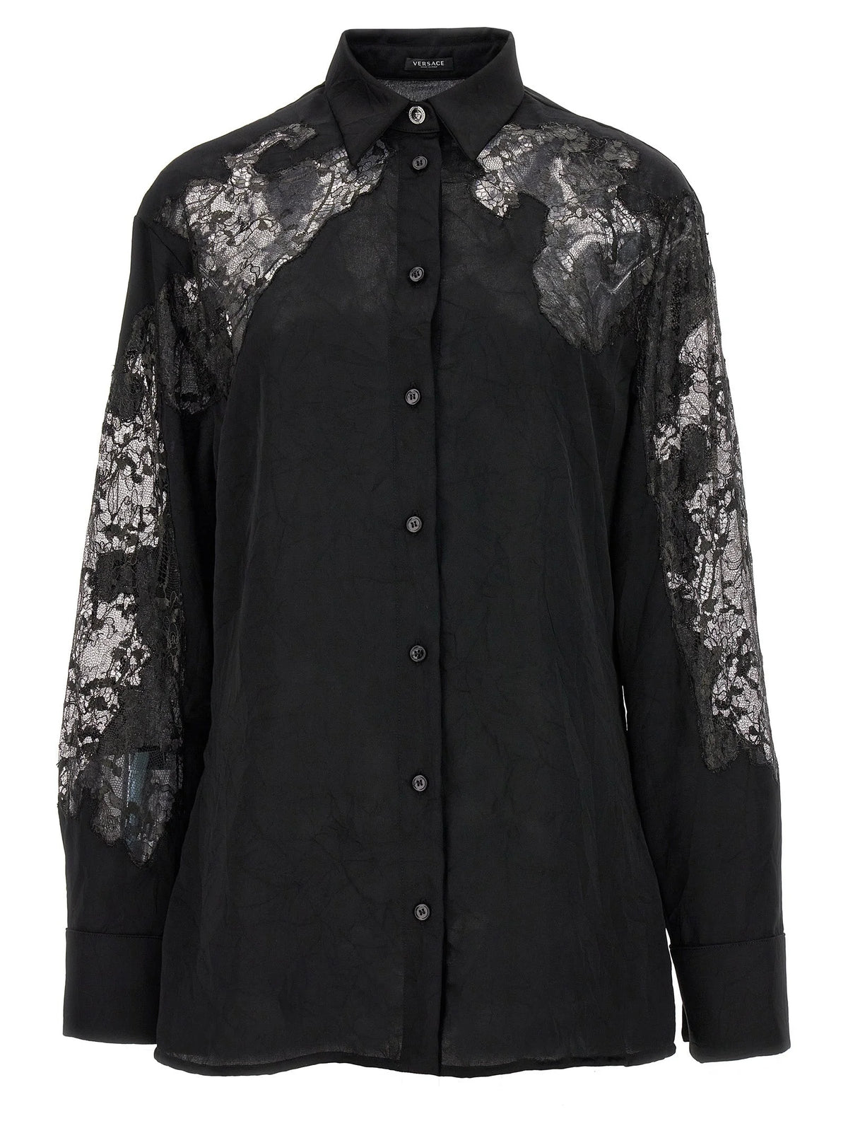 Versace Black Polyester Blouse - IT40