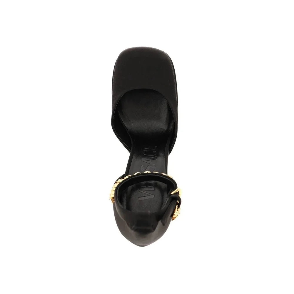 Versace Black Silk Platform Pumps - EU40/US10