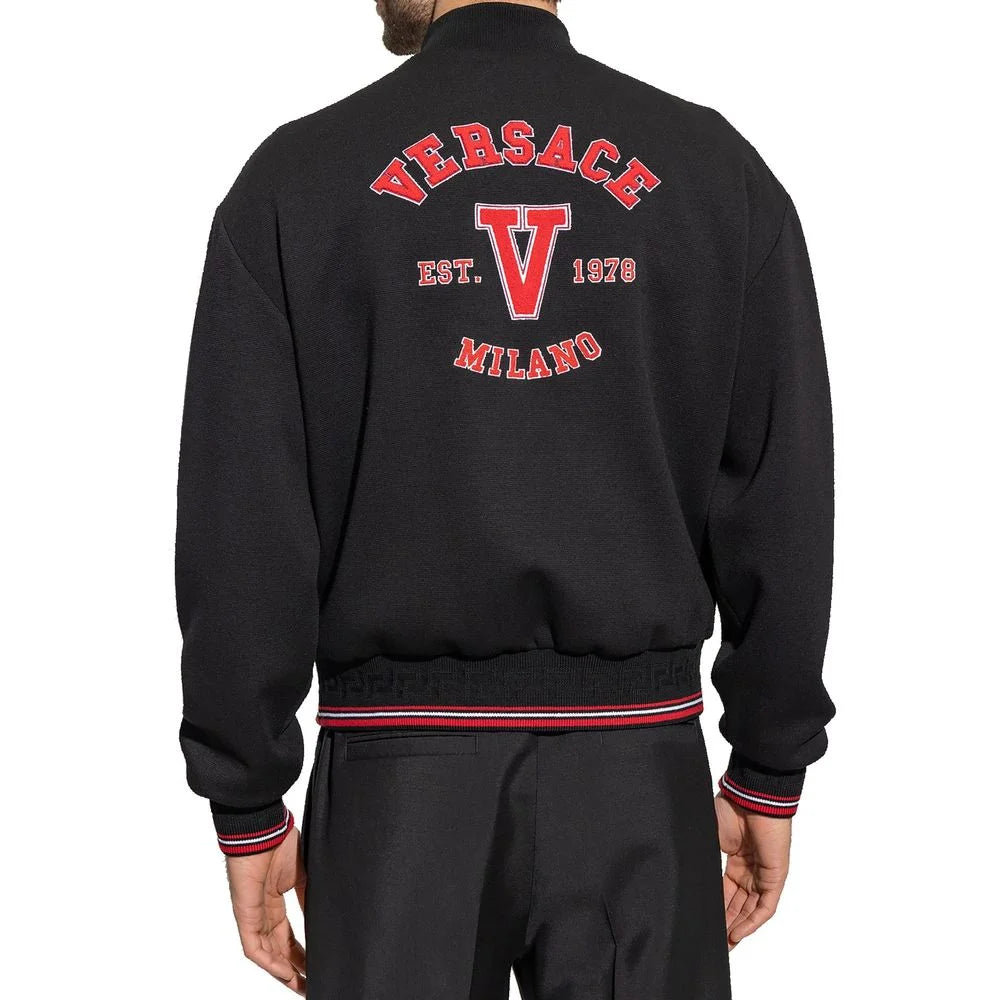 Versace Black Virgin Wool Bomber - IT50 | L