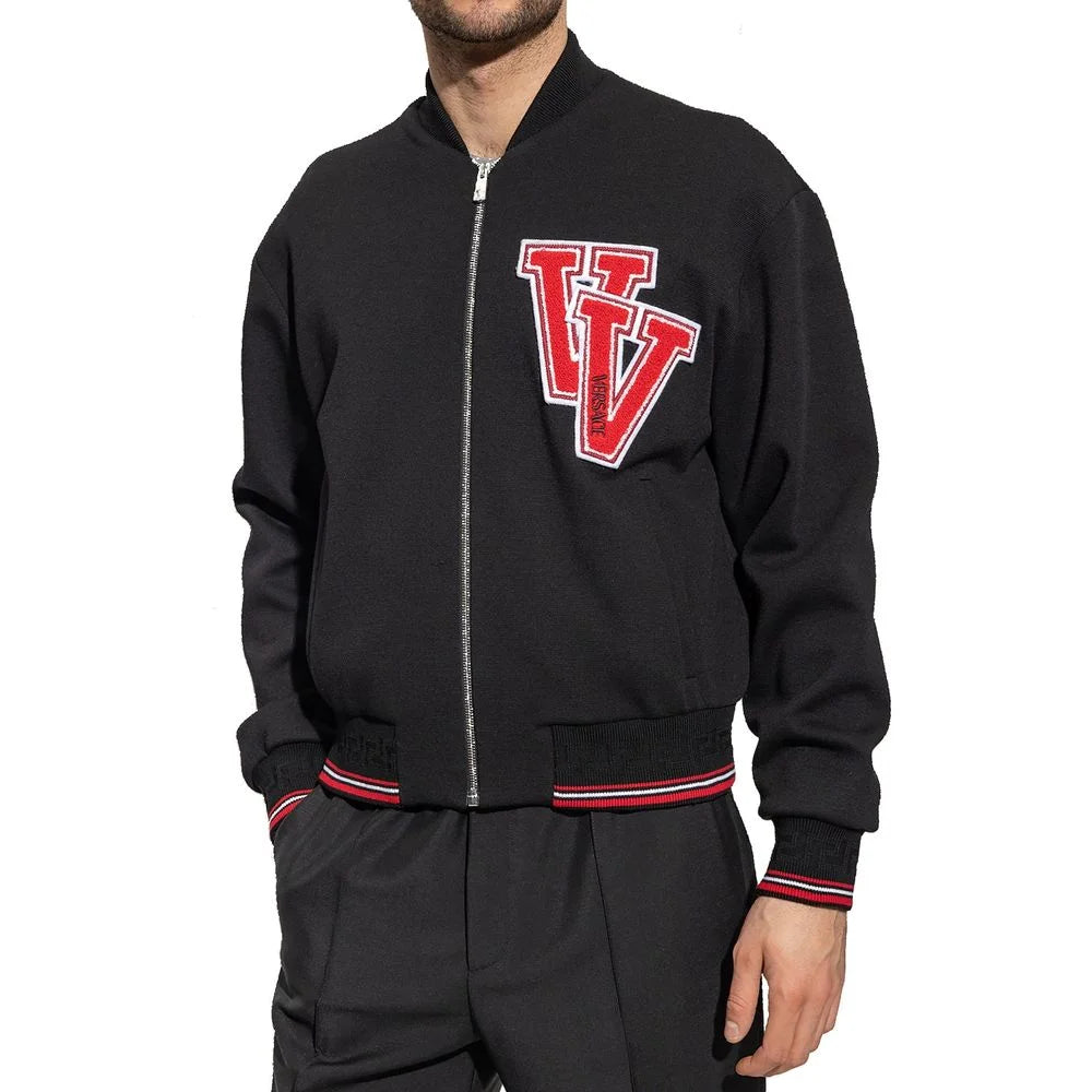 Versace Black Virgin Wool Bomber - IT50 | L