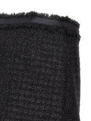 Versace Black Virgin Wool Long Skirt - IT40